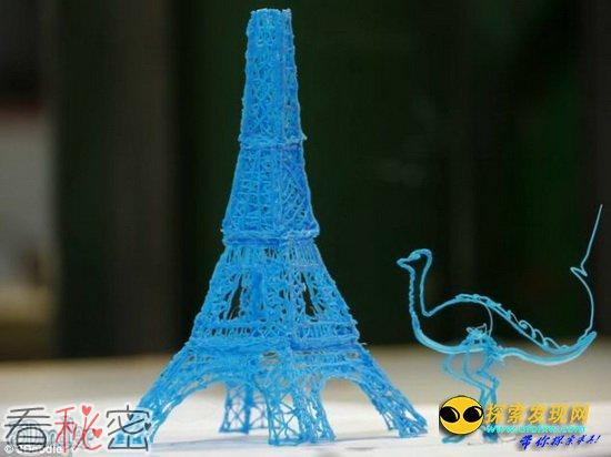 能打印艾菲尔铁塔的3D涂鸦笔 售价仅50美元