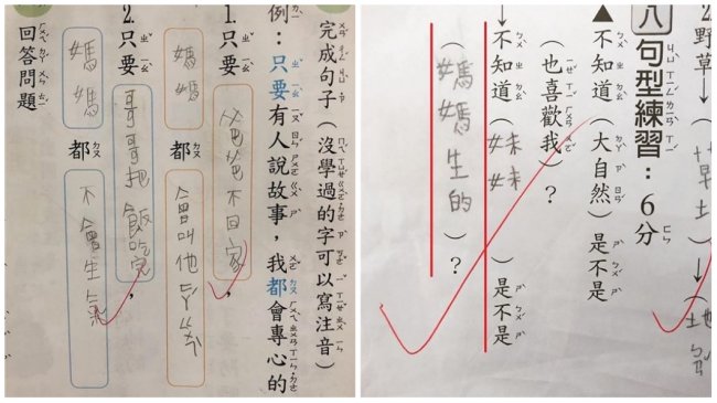 儿子造句「爸爸被妈妈罚跪」 意外掀妹妹身世之谜