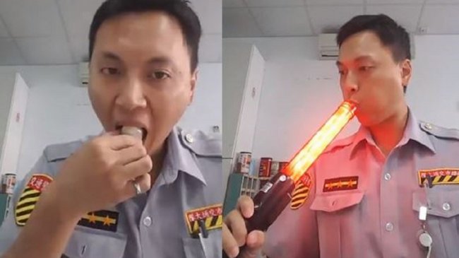吃荔枝酒测超标？警员实测吞2颗 「机器狂闪」结果惊人