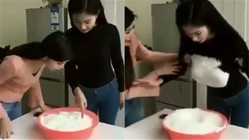 黑衣女整朋友失手！意外让「胸」形毕露 网友惊呼：震撼脑髓