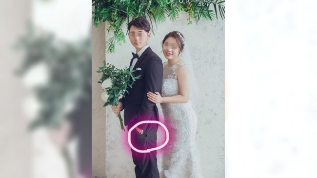拍婚纱遇到超雷婚摄 新郎裤子破洞新娘P图成鬼脸