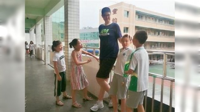 全球最高的小学生！ 六年级身高已达206厘米