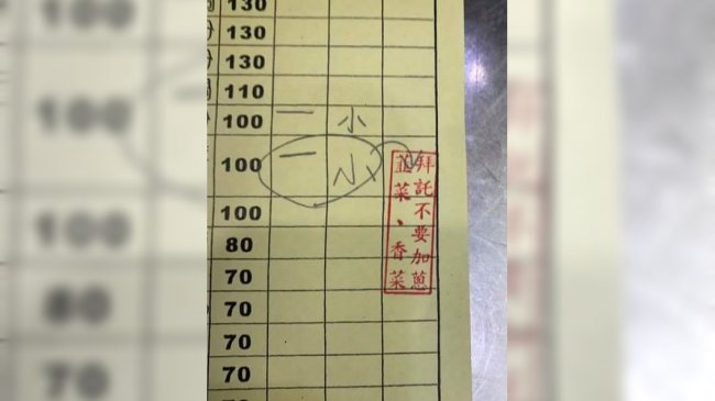 专业吃货！菜单惊见红字印章 店员惊赞：100分