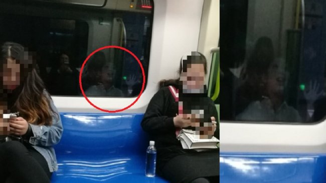 车厢窗外有亮点 仔细看「惨白男孩招手」吓坏人