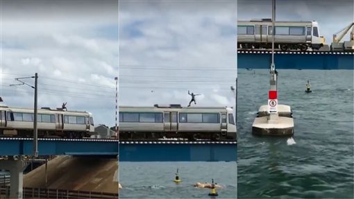 火车冲浪再进阶！澳男车顶冲浪跳水 险撞桥墩丧命引热议