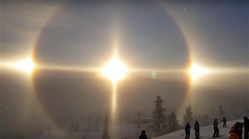 瑞典惊现罕见「日晕」奇景！ 彷彿出现十颗太阳、天使降世