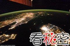NASA公布中朝韩太空俯视夜景 朝鲜一片黑